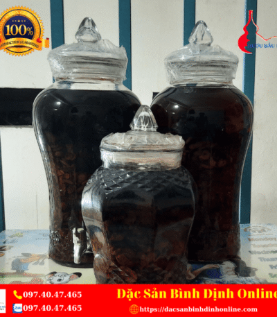 Bình Rượu Táo Mèo Ngâm Sẵn
