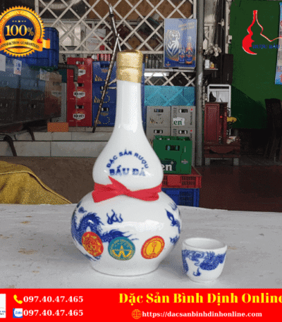 Bình Đựng Rượu Bầu Đá Đẹp - Sang Trọng